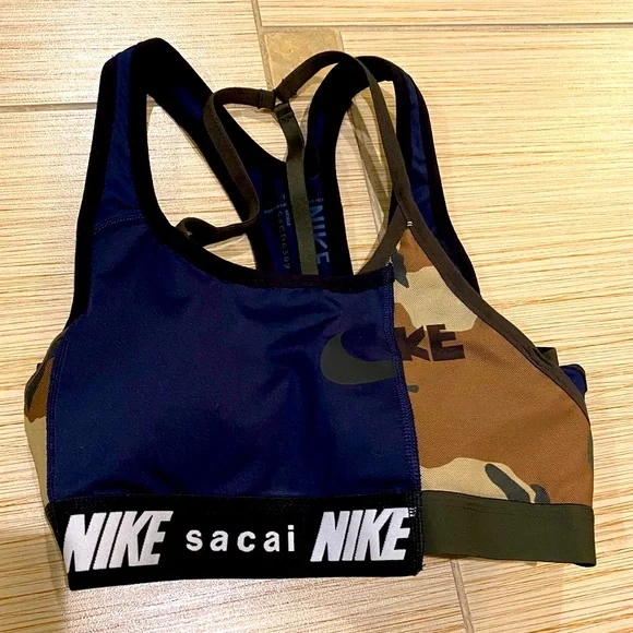 Nike x Sacai Hybrid Padded Bra 'Black/Sequoia'